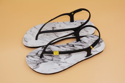 FLIPPER SLINGBACK - blackOut พื้นหินอ่อน/หูดำ