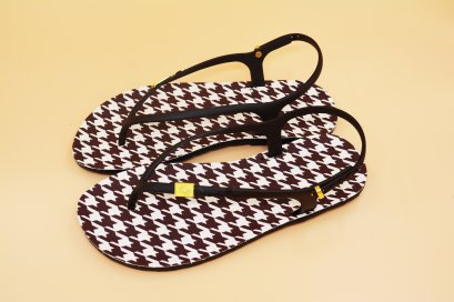 FLIPPER SLINGBACK - blackOut พื้นชิโนริน้ำตาล/หูน้ำตาล