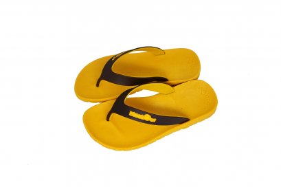 KIDSFLIPPER - blackOut พื้นเหลือง/หูน้ำตาลเหลือง