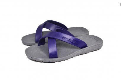 KIDSCROSS - blackOut พื้นเทา/หูน้ำเงิน