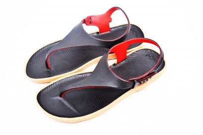 ZYNE  SLINGBACK - blackOut พื้นดำ/หูดำแดง