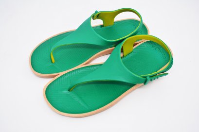 ZYNE  SLINGBACK - blackOut พื้นเขียว/หูเขียวเหลือง