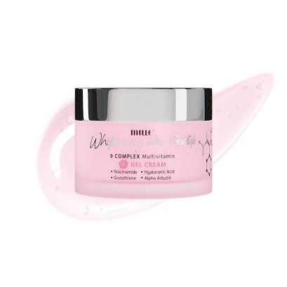 MILLE เจลครีมปรับผิวกระจ่างใส WHITENING ROSE PEPTIDE 9 COMPLEX GEL CREAM 100G.