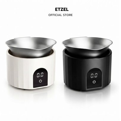 ETZEL เครื่องชั่งเมล็ดกาแฟดิจิตอล พร้อมถ้วยสแตนเลส Coffee Scale with Cup ความละเอียด 0.1g ชั่งกาแฟ ตาชั่งดิจิตอล