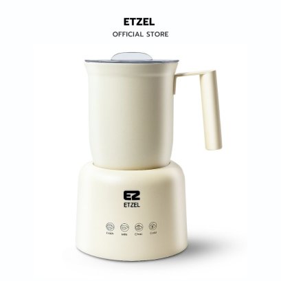 ETZEL เครื่องทำฟองนมอัตโนมัติ รุ่น SN989 ทำฟองนมร้อน-เย็น เครื่องตีฟองนมไฟฟ้า Milk Frother สี Ivory