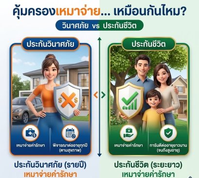 ประกันสุขภาพเหมาจ่าย ของวินาศภัย คุ้มครองเหมือนประกันชีวิตไหม?