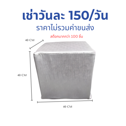 เก้าอี้ลูกเต๋าสีเงิน