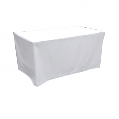 เช่าโต๊ะหน้าขาวคลุมผ้าสีขาว