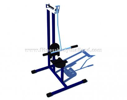 เครื่องออกกำลังกายกลางแจ้ง บริหารแขน-หน้าอก-หัวไหล่ (แบบดันสปริง) เบาะยาง