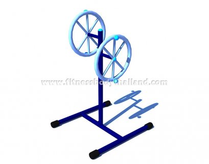 เครื่องออกกำลังกายกลางแจ้ง บิดลำตัววงล้อเดี่ยว เบาะยาง