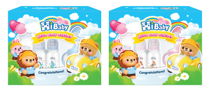 ไฮเบบี้ ชุดของขวัญเด็ก ฮัลโหล เบบี้ บรรจุ 6 ชิ้น (คละสี/คละลาย)