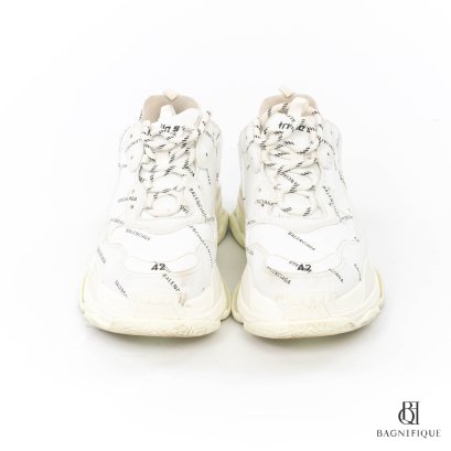 BALENCIAGA SNEAKER TRIPLE S LOGO 42 WHITE