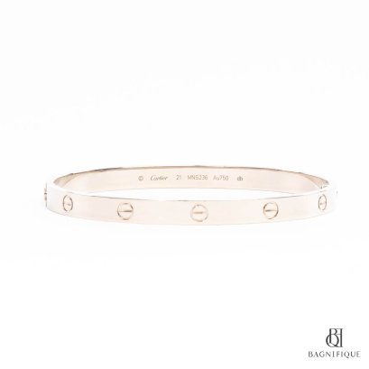 CARTIER LOVE BRACELET 21 WHITE GOLD