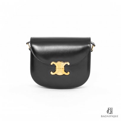 CELINE TRIOMPHE SMALL BLACK CALF GHW