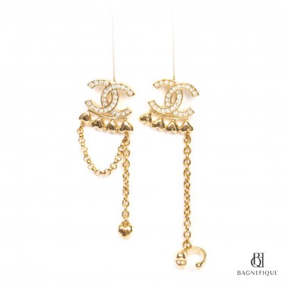 CHANEL  EARRING CC SHELL GHW
