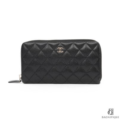 CHANEL ZIPPY LONG BLACK CAVIAR SHW