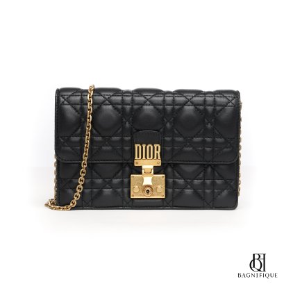 DIOR ADDICT WOC 7.5 BLACK LAMBSKIN GHW