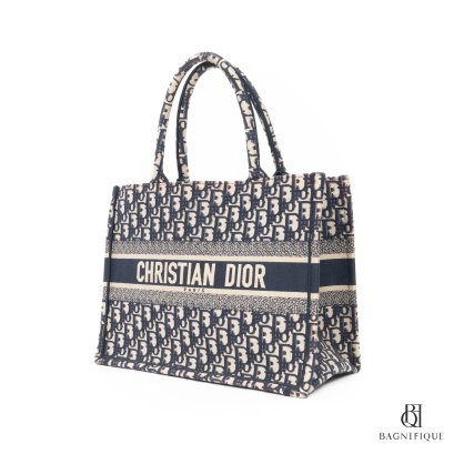 DIOR BOOK TOTE MEDIUM BLUE OBLIQUE JACQUARD