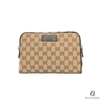 GUCCI BELT BAG 22 BROWN GG SUPREME MONOGRAM SHW