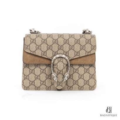 GUCCI DIONYSUS MINI BROWN GG MONOGRAM RHW