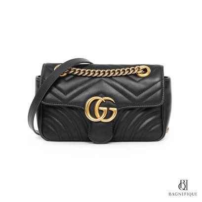 GUCCI MARMONT 26 BLACK CALF GHW