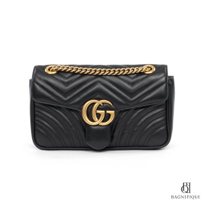 GUCCI MARMONT 26_ BLACK CALF GHW