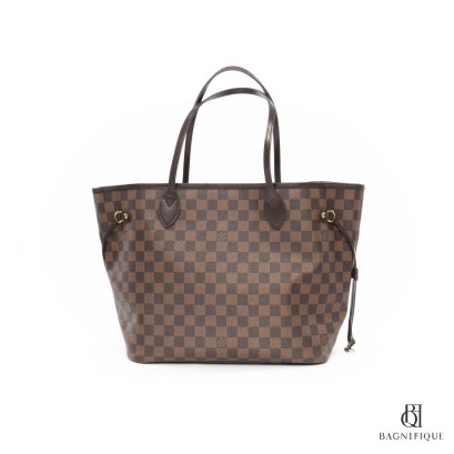 LV NEVERFULL MM BROWN DAMIER CANVAS GHW