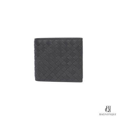NEW BOTTEGA 8 CARDS SHORT GREY CALF