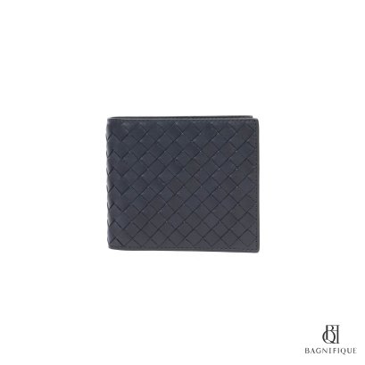 NEW BOTTEGA 8 CARDS SHORT NAVY CALF