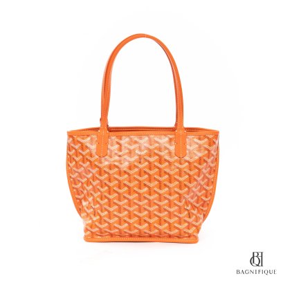 NEW GOYARD ANJOU MINI ORANGE CANVASS HW