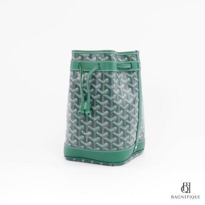 NEW GOYARD PETITE FLOT PM GREEN CANVAS
