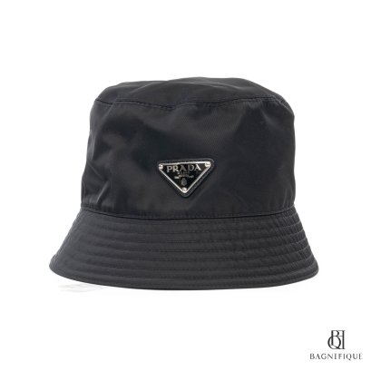 PRADA BUCKET HAT_S BLACK NYLON SHW