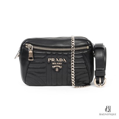 PRADA CAMERA BLACK CALF SHW