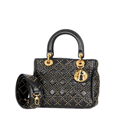 DIOR LADY MEDIUM BLACK CALF GHW