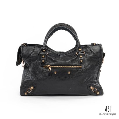 BALENCIAGA CITY CLASSIC BLACK CALF GHW