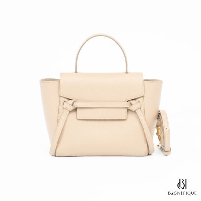 CELINE BELT BAG NANO BEIGE CALF GHW