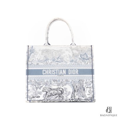 DIOR BOOK TOTE MEDIUM BLUE