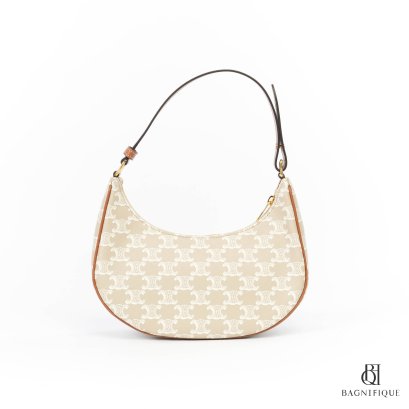 NEW CELINE AVA MEDIUM BEIGE CANVAS GHW