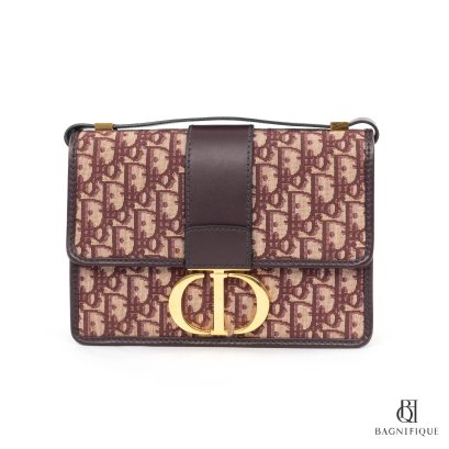 DIOR MONTAIGNE RED OBLIQUE JACQUARD GHW