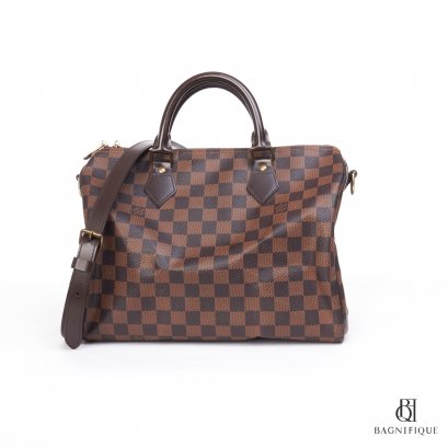 LV SPEEDY BAND 30 EBENE DAMIER CANVAS GHW