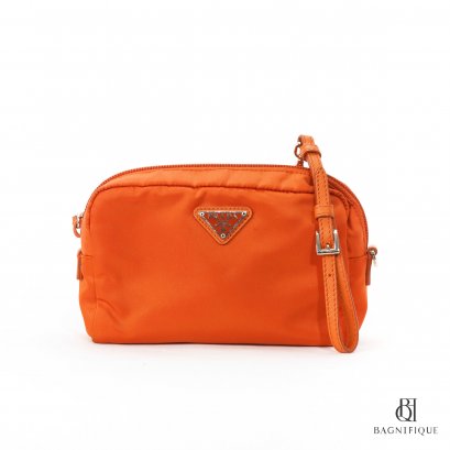 PRADA CLUTCH 17 ORANGE NYLON SHW