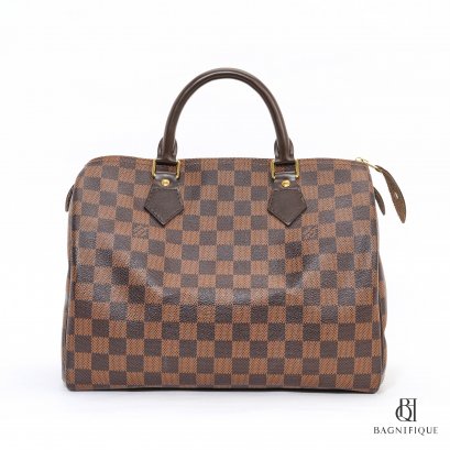LOUIS VUITTON SPEEDY 30 BROWN DAMIER CANVAS GHW