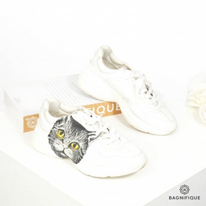 GUCCI RHYTON 38 WHITE CAT LOGO