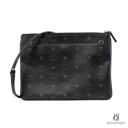 MCM POUCH WITH STR BLACK