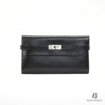 HERMES KELLY LONG BLACK PYTHON SHW