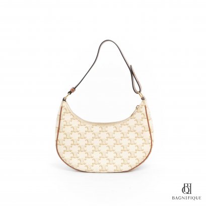 CELINE AVA MEDIUM WHITE CANVAS GHW
