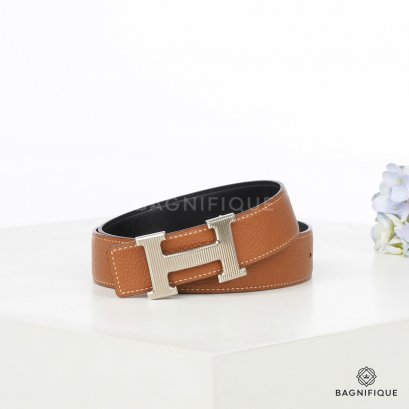 HERMES BELT 32 MM 90 BLACK GOLD GHW