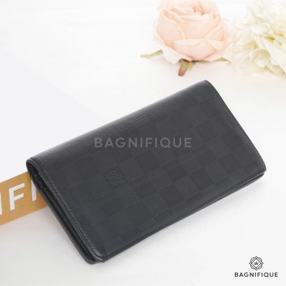  LOUIS VUITTON BRAZZA WALLET LONG BLACK DAMIER GRAPHITE CALF