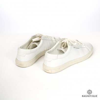 YSL SNEAKERS SHOES 39 WHITE CALF