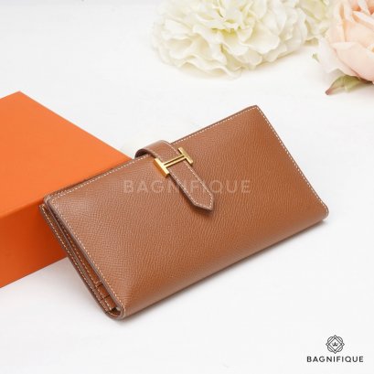  HERMES BEARN WALLET LONG GOLD EPSOM GHW